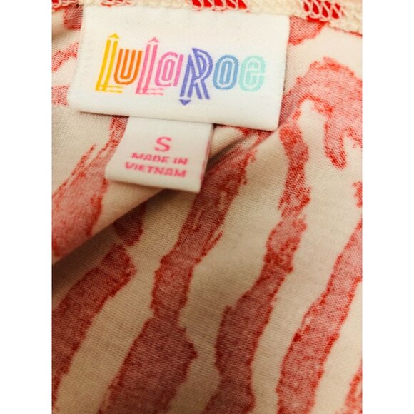 LulaRoe Irma Tee Shirt Tunic Small Flag Star Stripe Red White Blue Coverup NWT - Picture 6 of 8